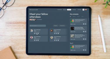 Veranstaltungssoftware auf einem tablet