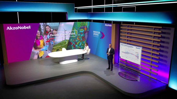 AkzoNobel presentatie in evenement studio