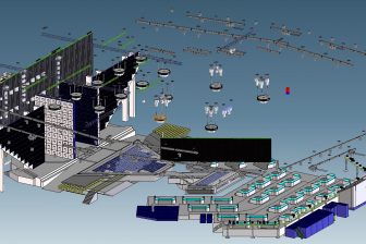 Technische constructietekening podium Eurovisie songfestival