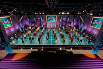 TV programma The Floor, studio voorzien van LED schermen en LED vloer