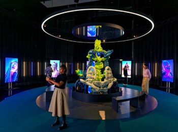 Large displays in video content exhibition