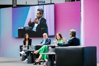 LED screen during corporate event