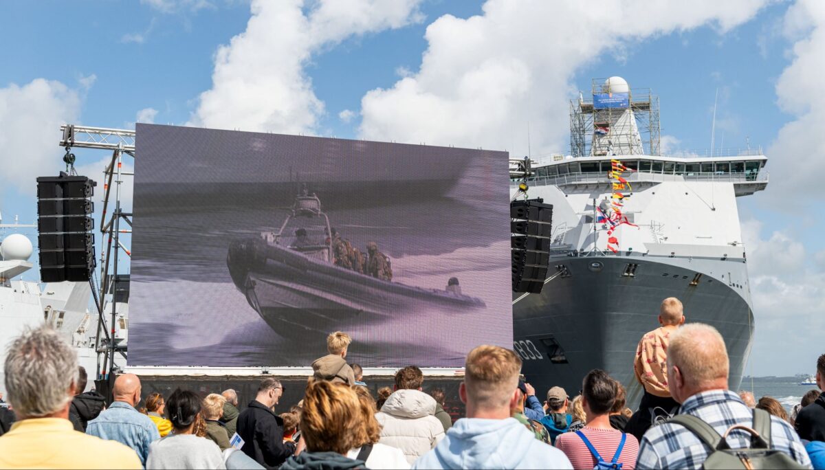 Large LED screen at Navy days 2023