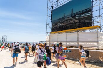 LED screen at WYD2023