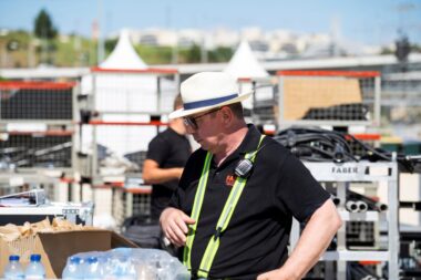 Project manager Faber at outdoor event