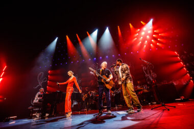 Artist Typhoon, Maan and Acda en De Munnik on stage