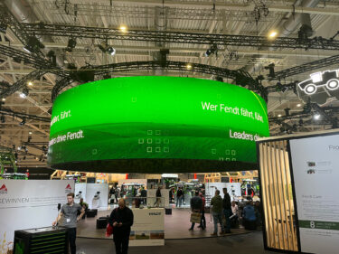 Large hanging LED circle for traid fair