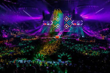 Live show with large LED screens