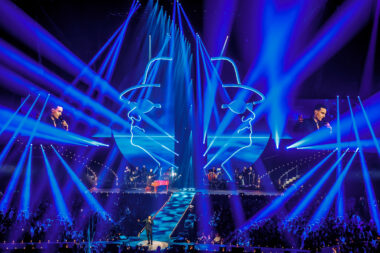 Large LED circle backdrop