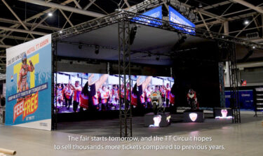 Video still of exhibition stand