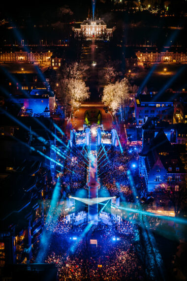 Drone footage of Zeist during The Passion 2024